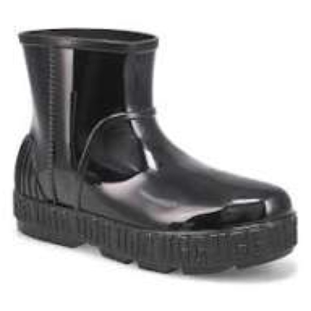 UGG Glossy Black Ankle Boots